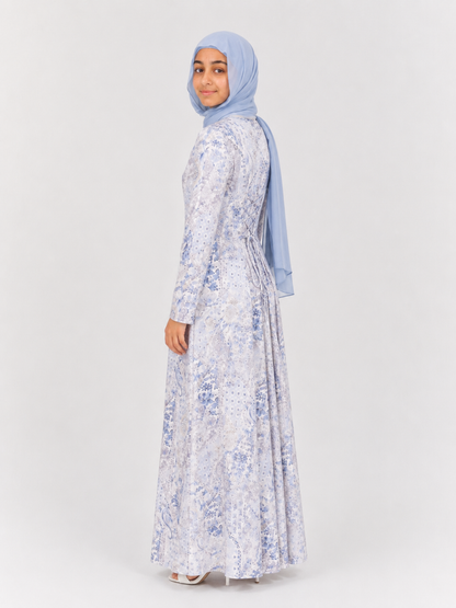 Ariana Lace-Up Print Maxi Dress