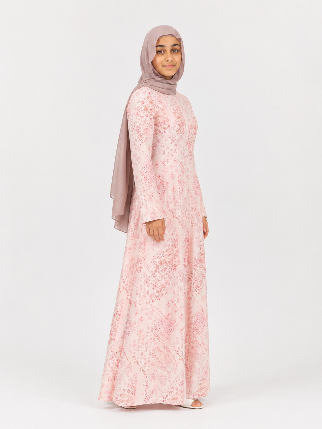 Ariana Lace-Up Print Maxi Dress