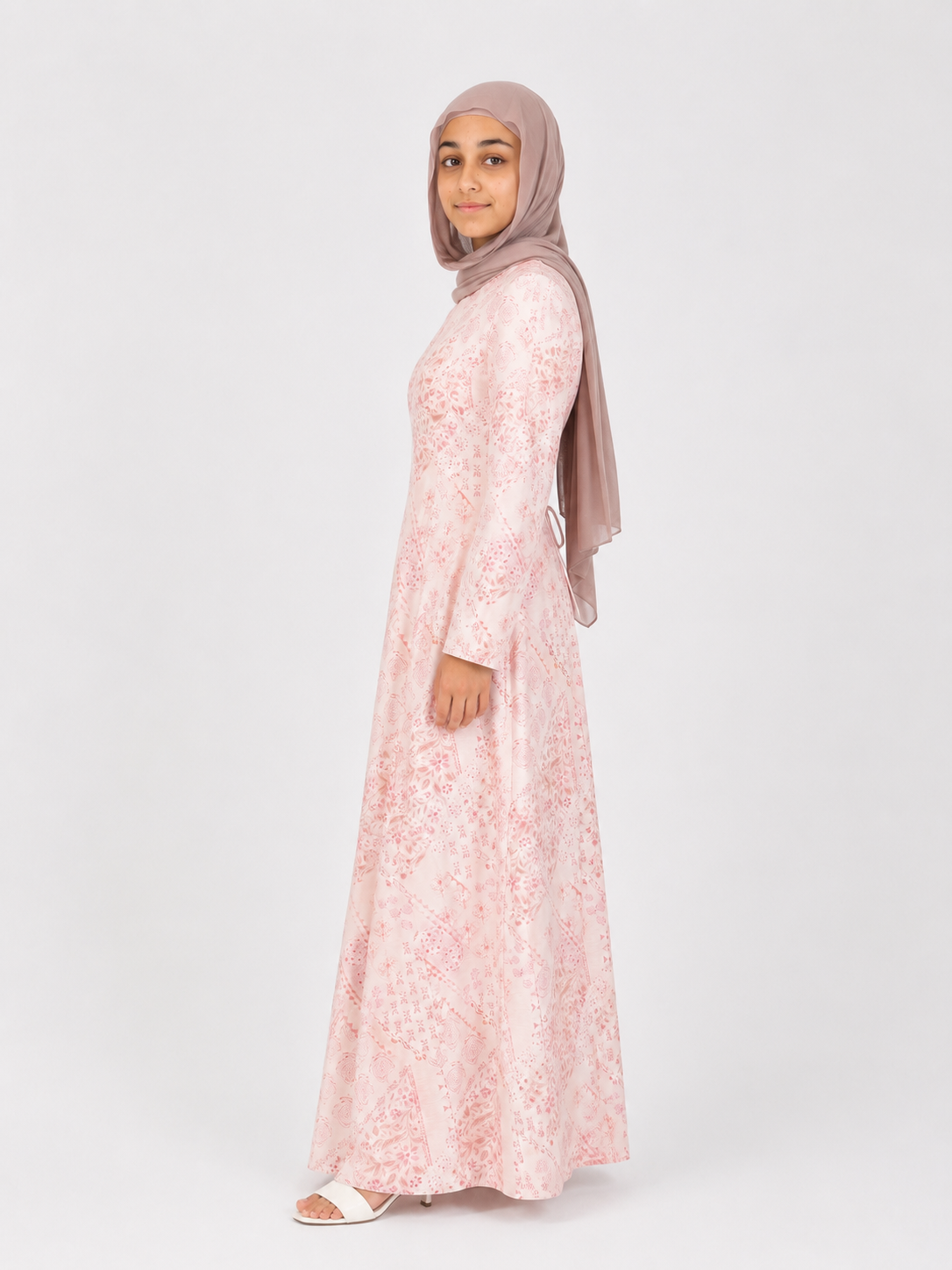 Ariana Lace-Up Print Maxi Dress