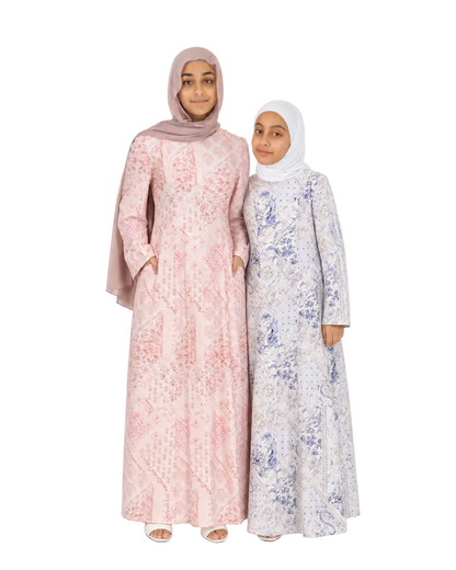 Ariana Lace-Up Print Maxi Dress