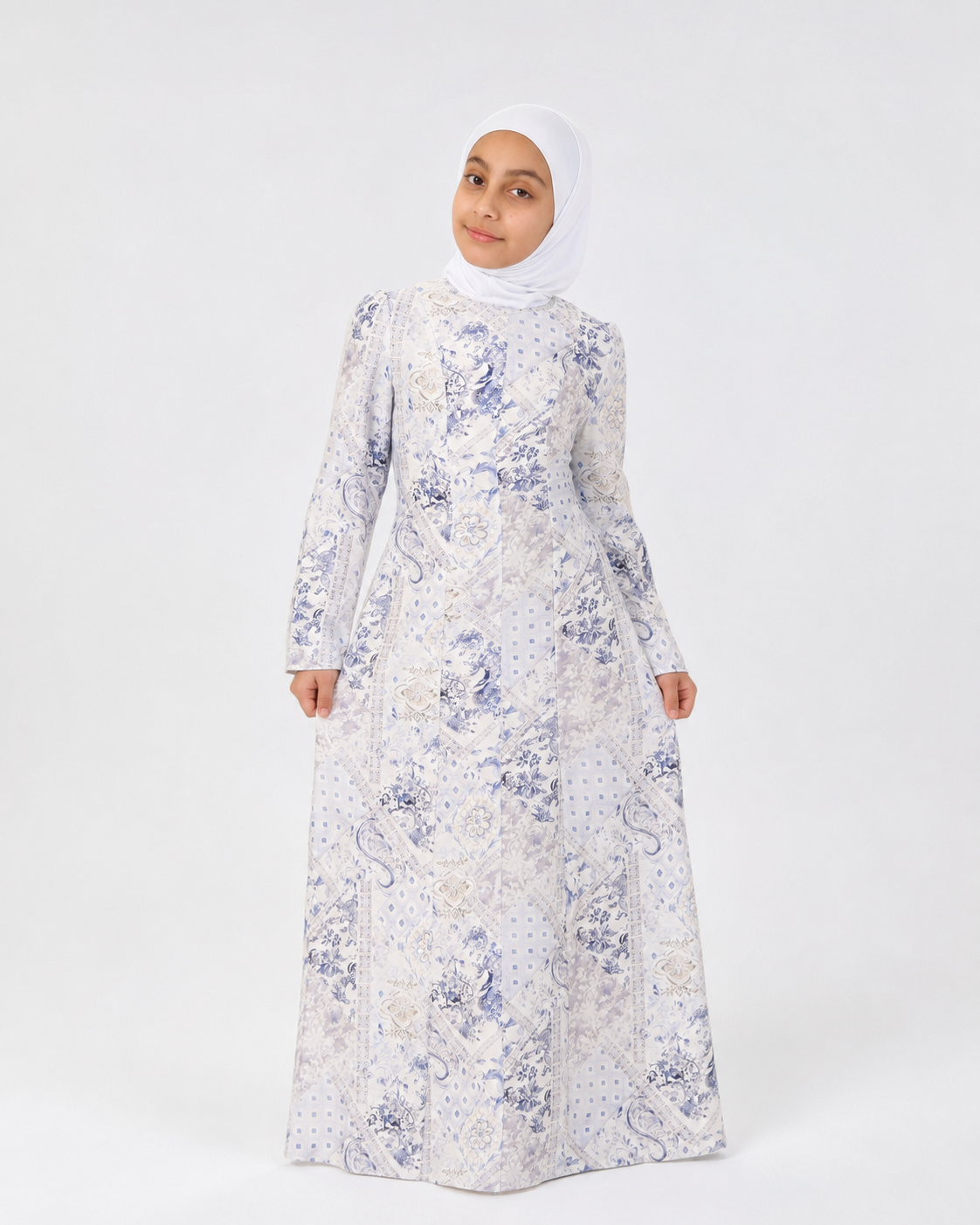 Ariana Lace-Up Print Maxi Dress
