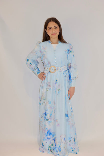 Watercolour Bloom Maxi Dress