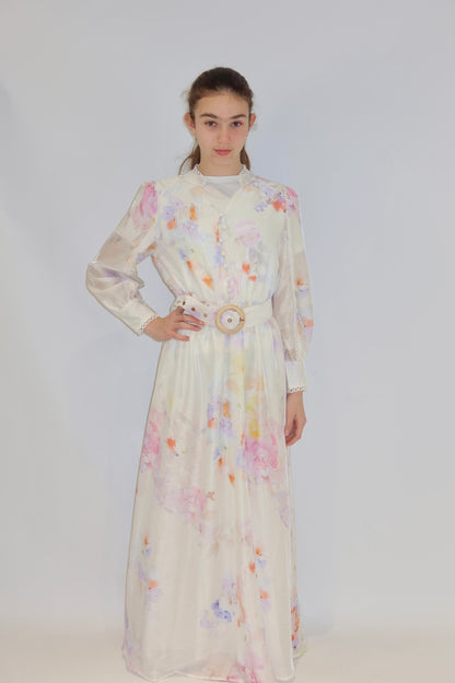 Watercolour Bloom Maxi Dress