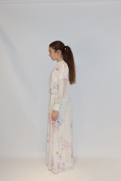 Watercolour Bloom Maxi Dress