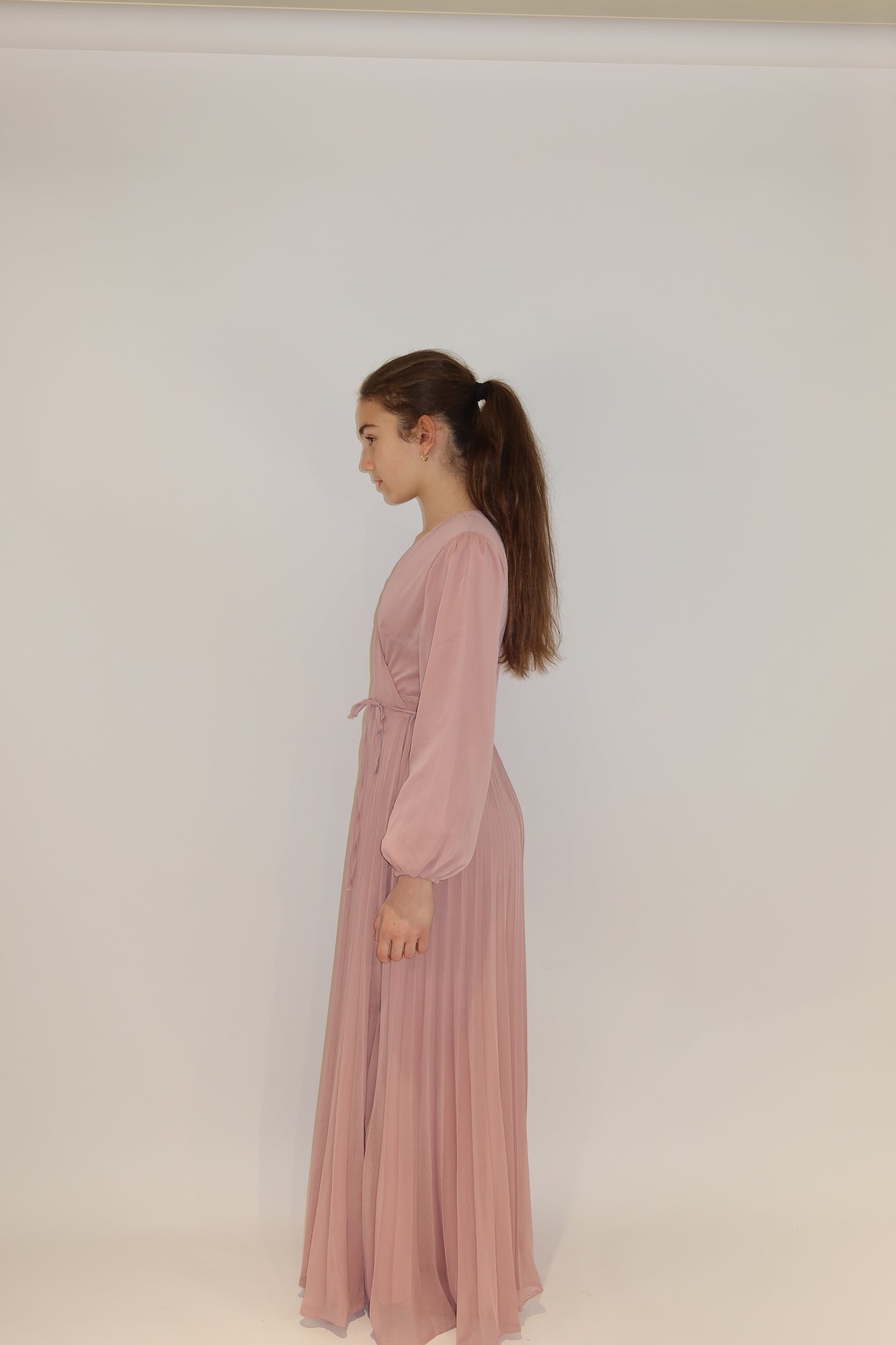Serenity Pleated Wrap Maxi Dress