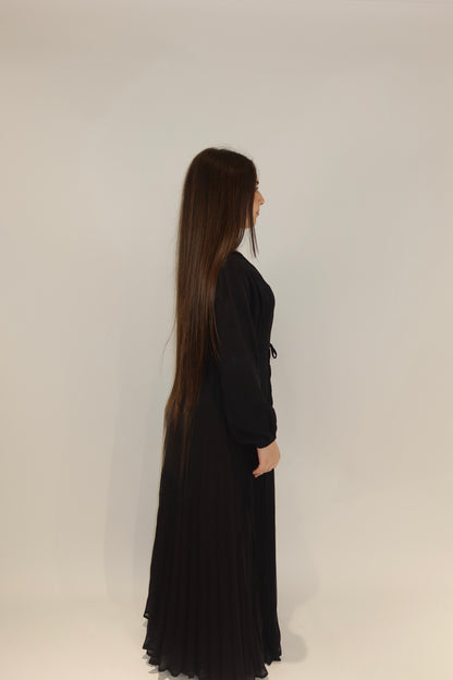 Serenity Pleated Wrap Maxi Dress